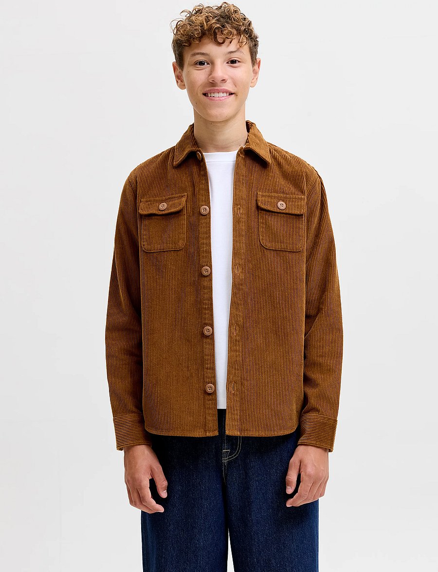 Jack & Jones - JJEREGENT CORD OVERSHIRT LS JNR - overshirts - monks robe - 0