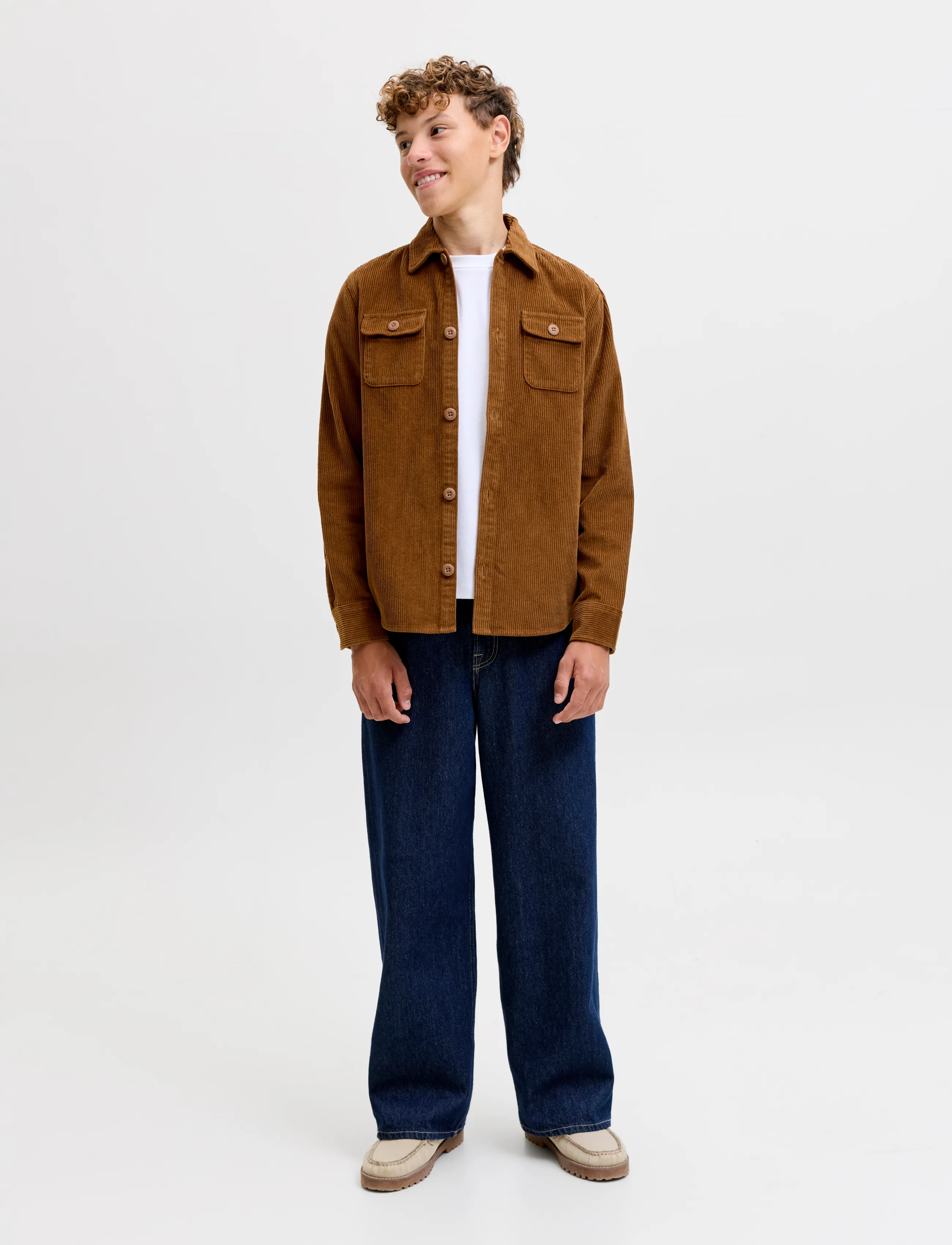 Jack & Jones - JJEREGENT CORD OVERSHIRT LS JNR - overshirts - monks robe - 4