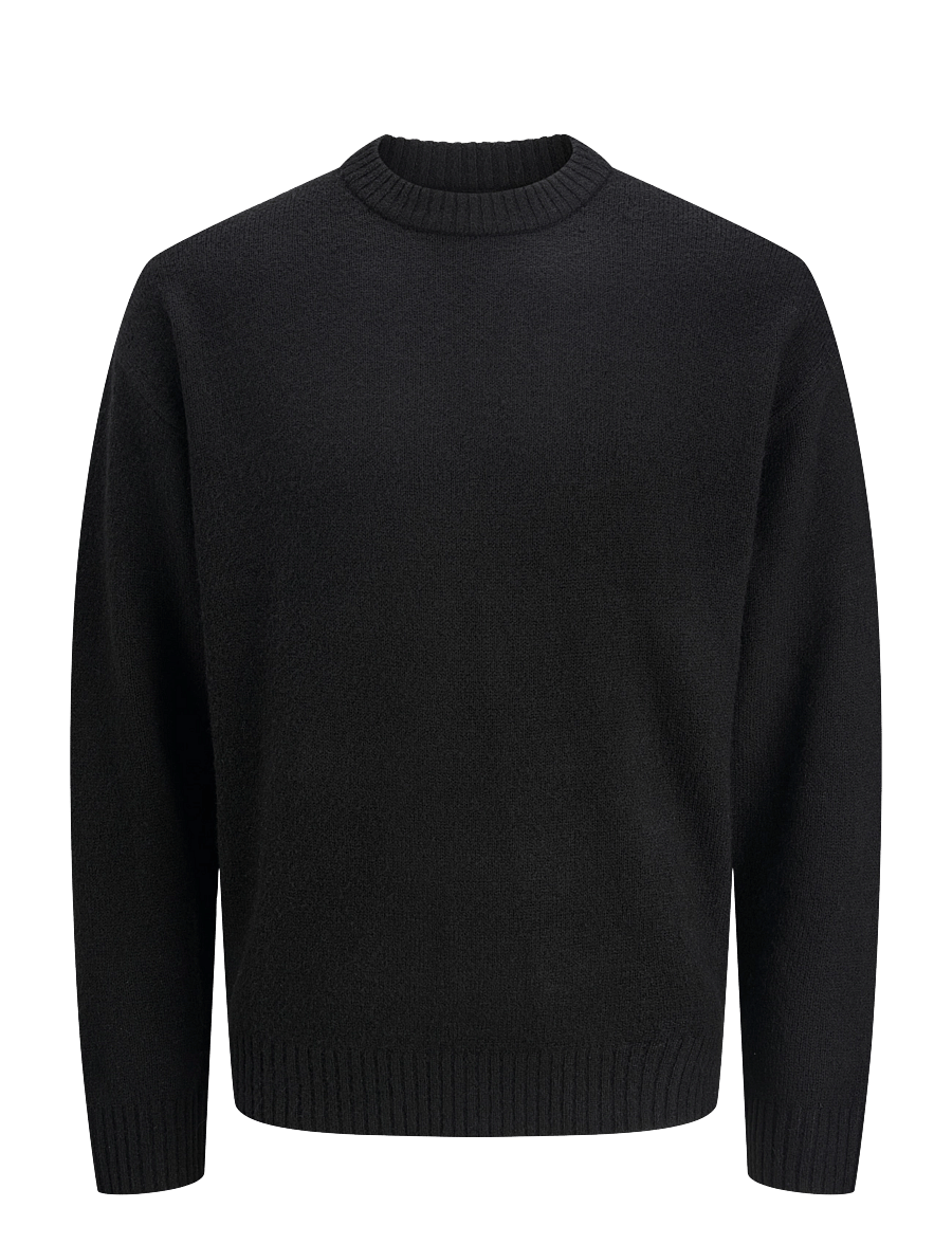 Jack & Jones - JJESOHO OLLIE KNIT CREW NECK SN JNR - black - 1