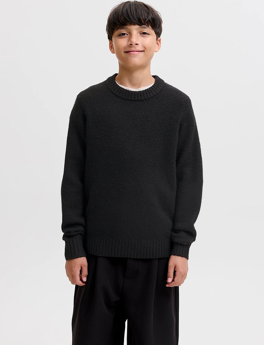 Jack & Jones - JJESOHO OLLIE KNIT CREW NECK SN JNR - black - 0
