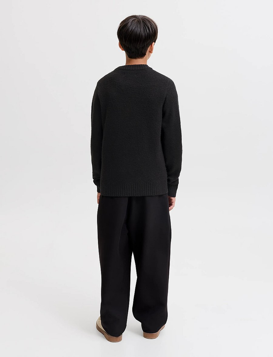 Jack & Jones - JJESOHO OLLIE KNIT CREW NECK SN JNR - black - 2