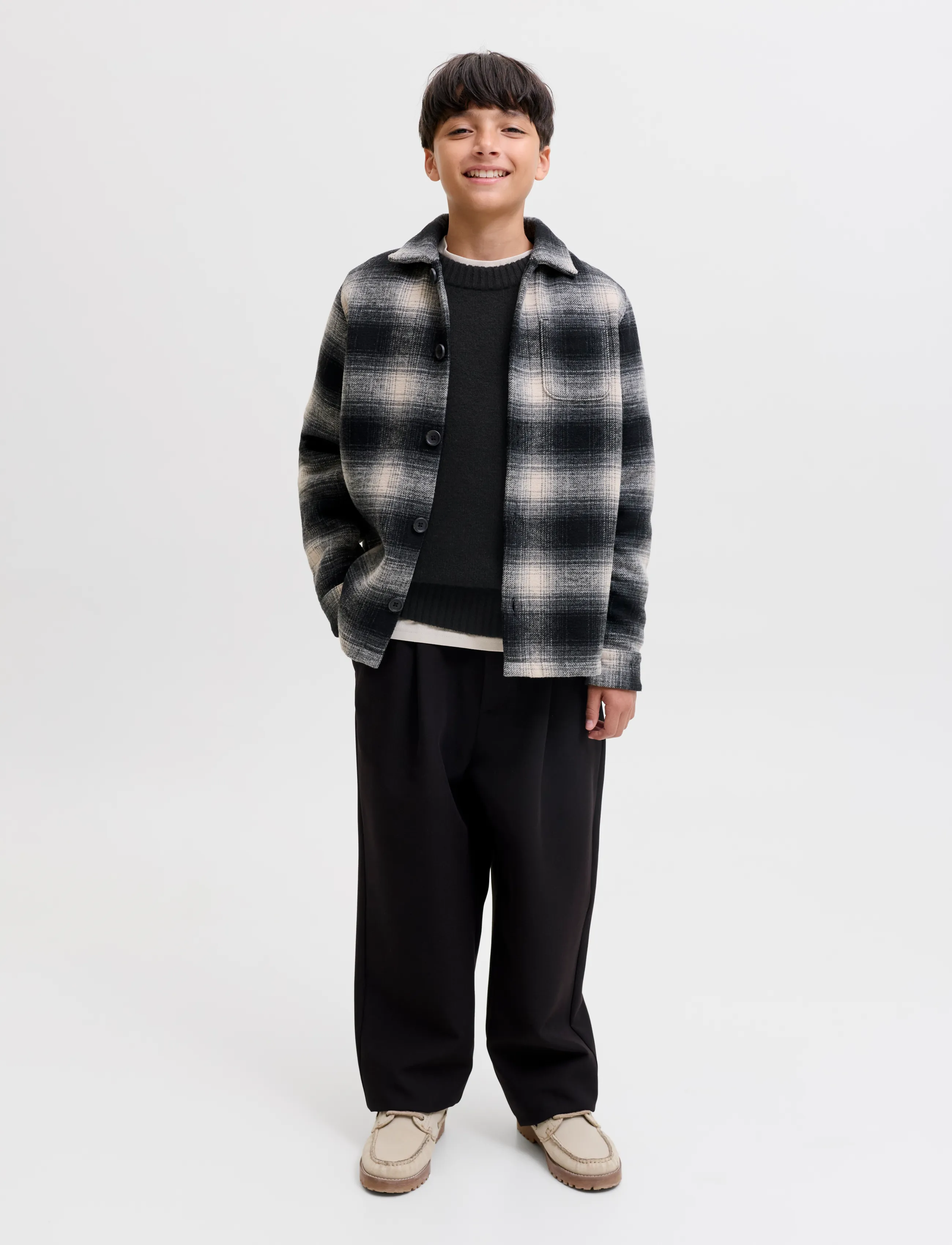 Jack & Jones - JJESOHO OLLIE KNIT CREW NECK SN JNR - black - 3