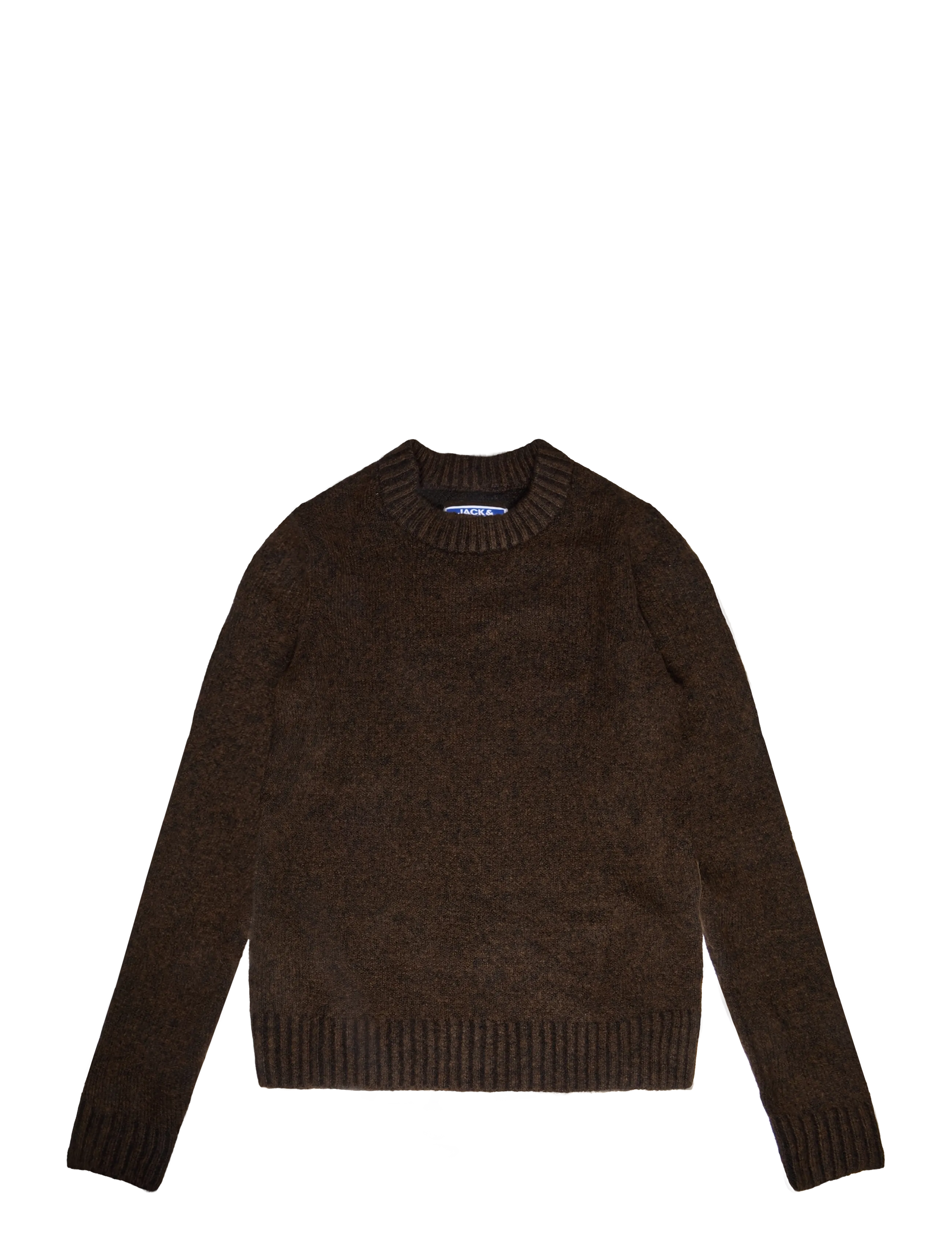 Jack & Jones JJESOHO OLLIE KNIT CREW NECK SN JNR - Shop efter størrelse - COCOA / brown