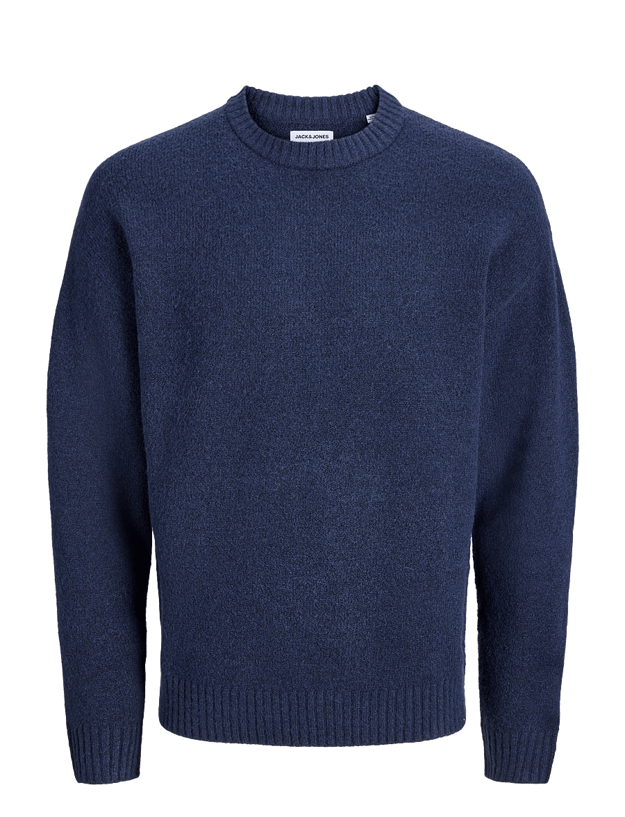 Jack & Jones - JJESOHO OLLIE KNIT CREW NECK SN JNR - trøjer - navy blazer - 1