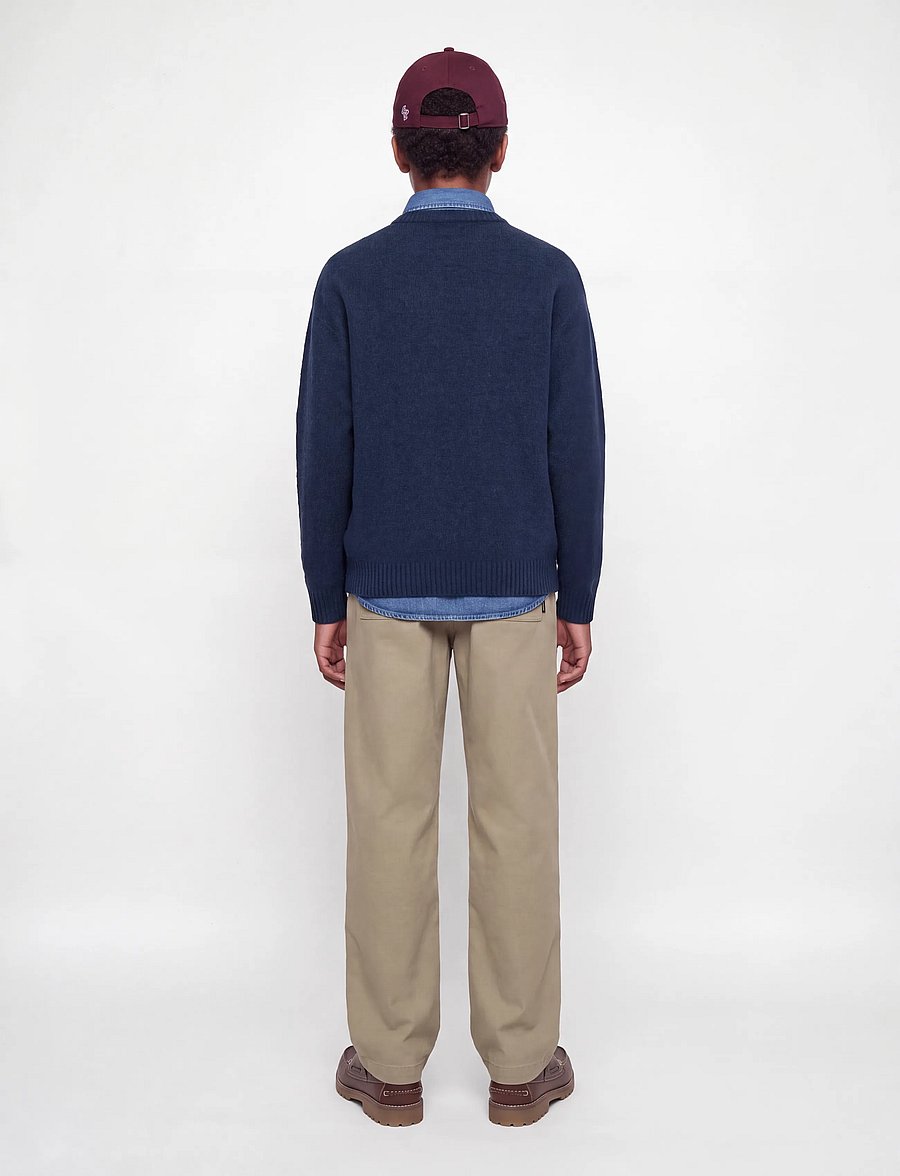 Jack & Jones - JJESOHO OLLIE KNIT CREW NECK SN JNR - trøjer - navy blazer - 3