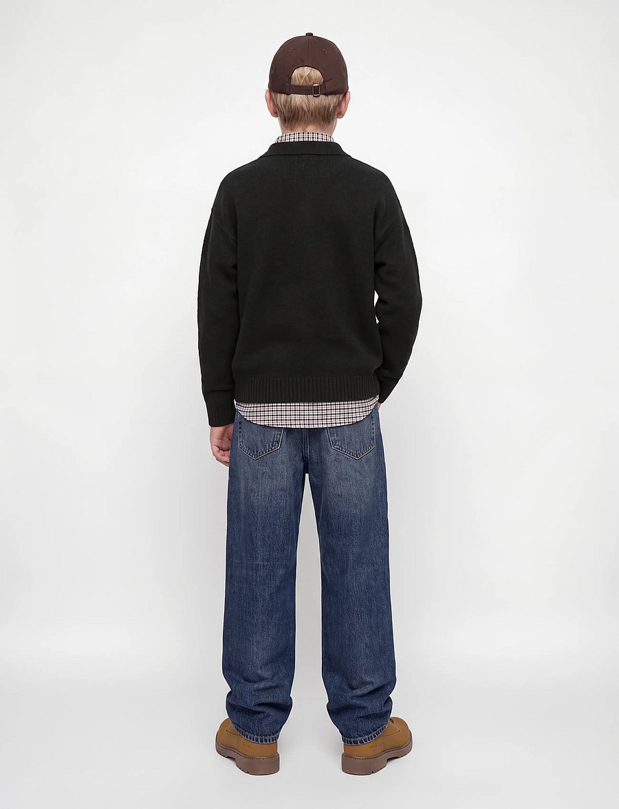 Jack & Jones - JJESOHO OLLIE KNIT SPLIT NECK JNR - black - 2