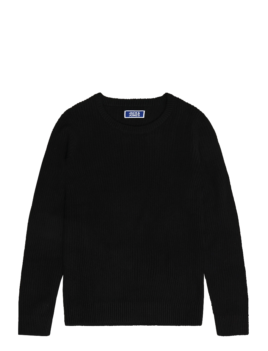 Jack & Jones - JJPANNEL KNIT CREW NECK AW26 JNR - džemprid - black - 0