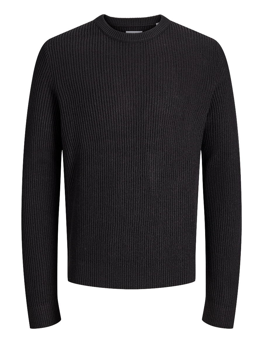Jack & Jones - JJPANNEL KNIT CREW NECK AW26 JNR - pullover - black - 0