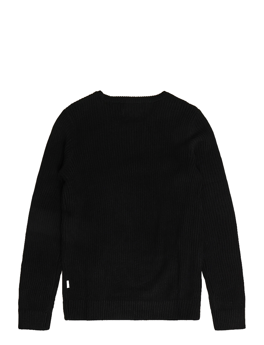 Jack & Jones - JJPANNEL KNIT CREW NECK AW26 JNR - džemprid - black - 1