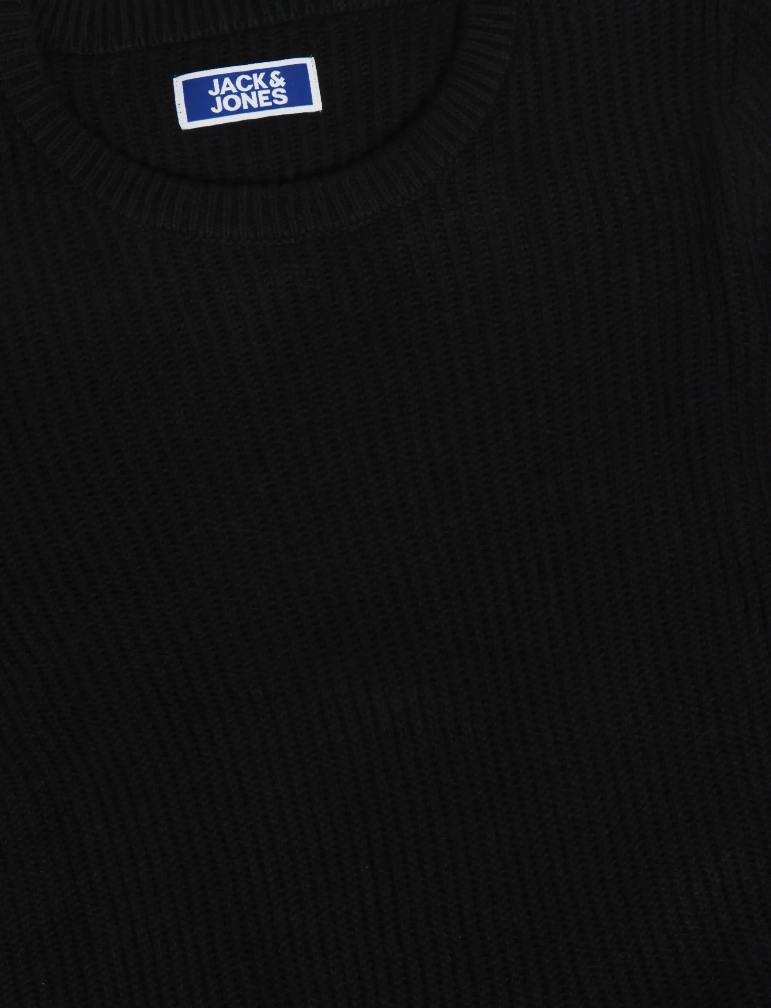 Jack & Jones - JJPANNEL KNIT CREW NECK AW26 JNR - džemprid - black - 2