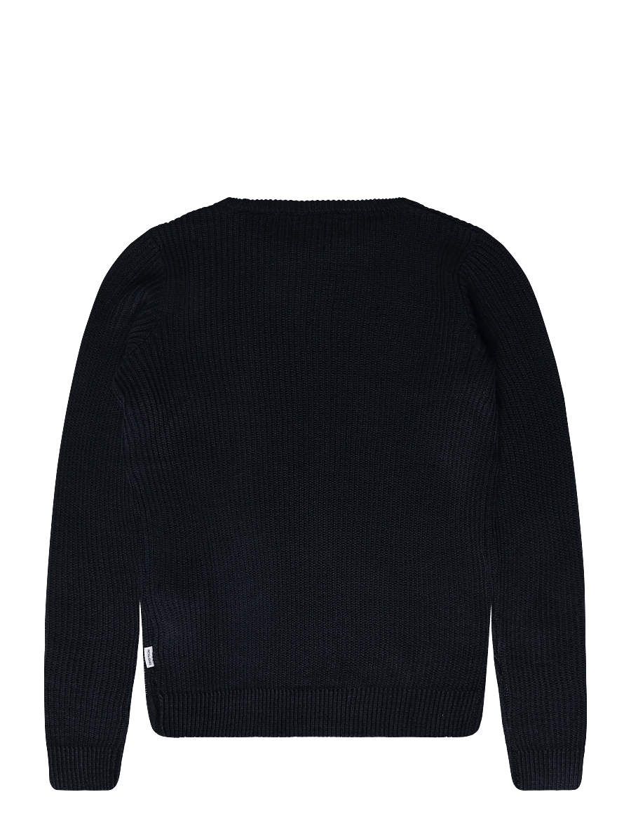Jack & Jones - JJPANNEL KNIT CREW NECK AW26 JNR - pullover - navy blazer - 1
