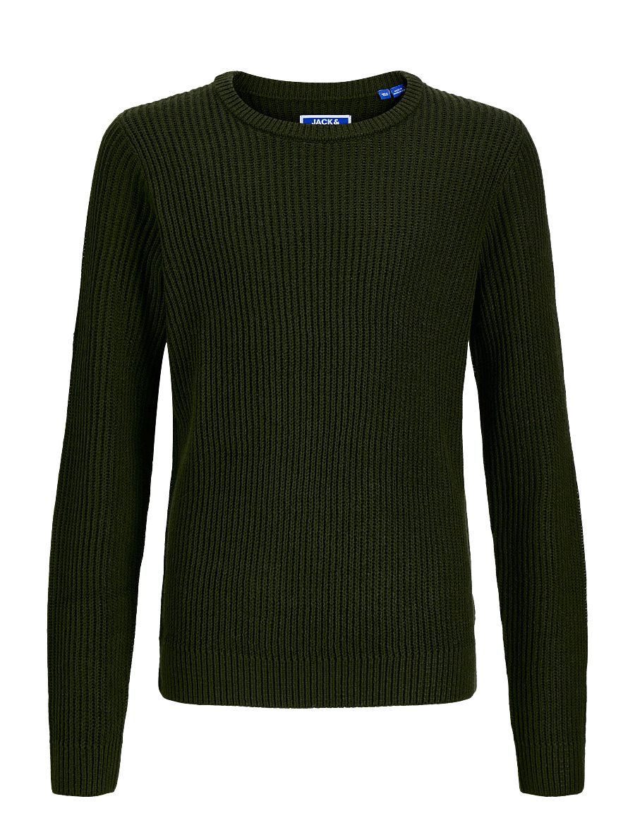 Jack & Jones - JJPANNEL KNIT CREW NECK AW26 JNR - rosin - 0