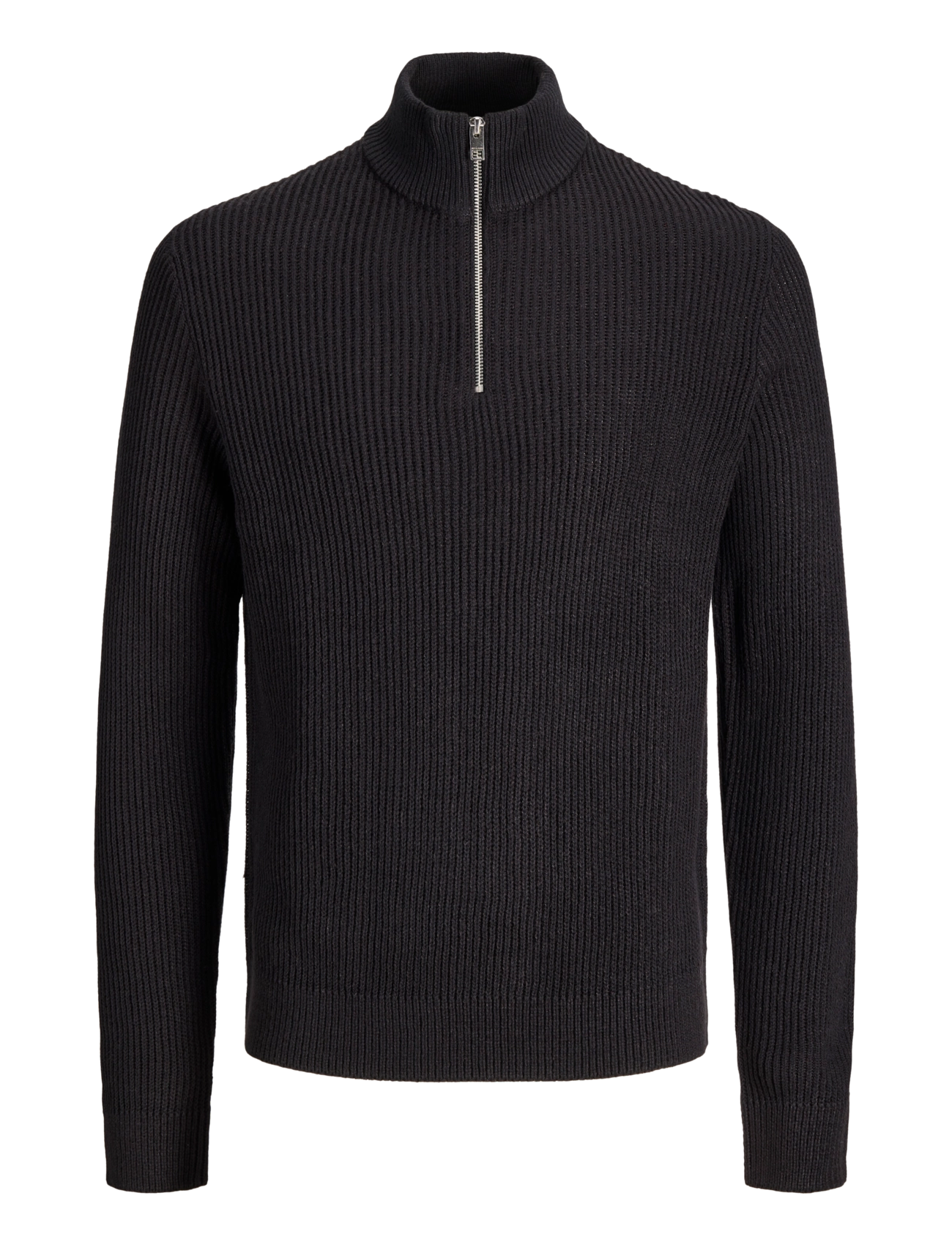 Jack & Jones JJPANNEL KNIT HALF ZIP AW26 JNR - Back to school - BLACK / black