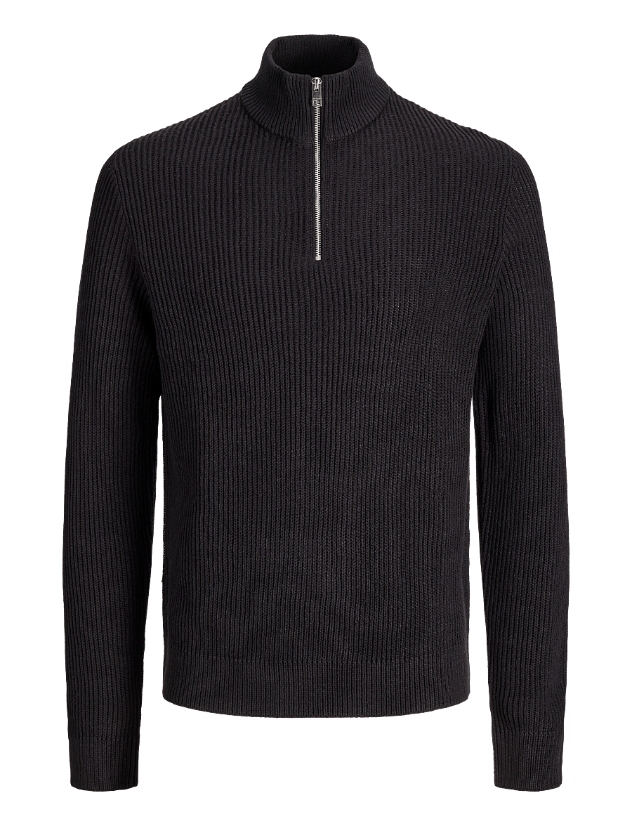 Jack & Jones - JJPANNEL KNIT HALF ZIP AW26 JNR - black - 1
