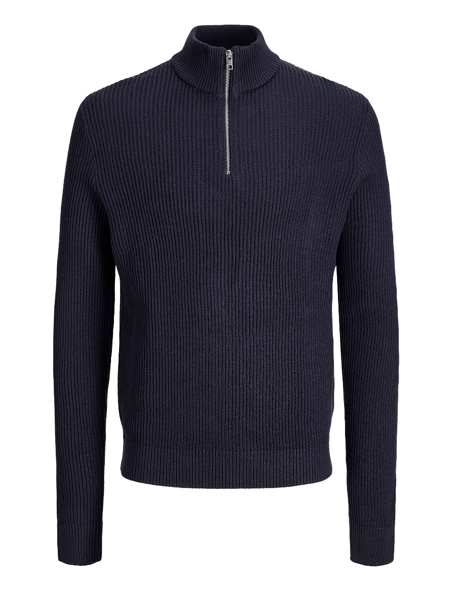 Jack & Jones - JJPANNEL KNIT HALF ZIP AW26 JNR - džemprid - navy blazer - 0
