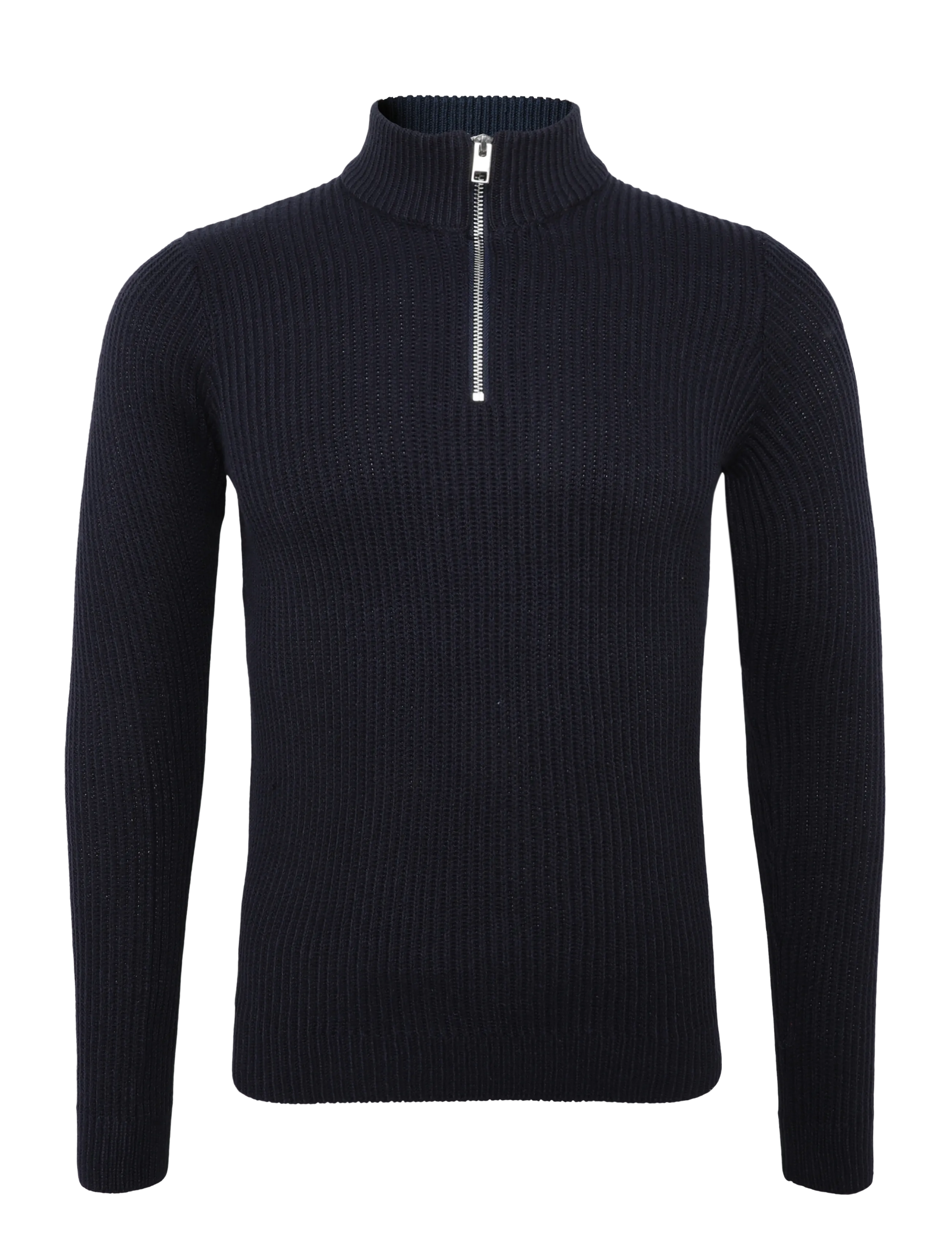 Jack & Jones JJPANNEL KNIT HALF ZIP AW26 JNR - Osta suuruse järgi - NAVY BLAZER / navy