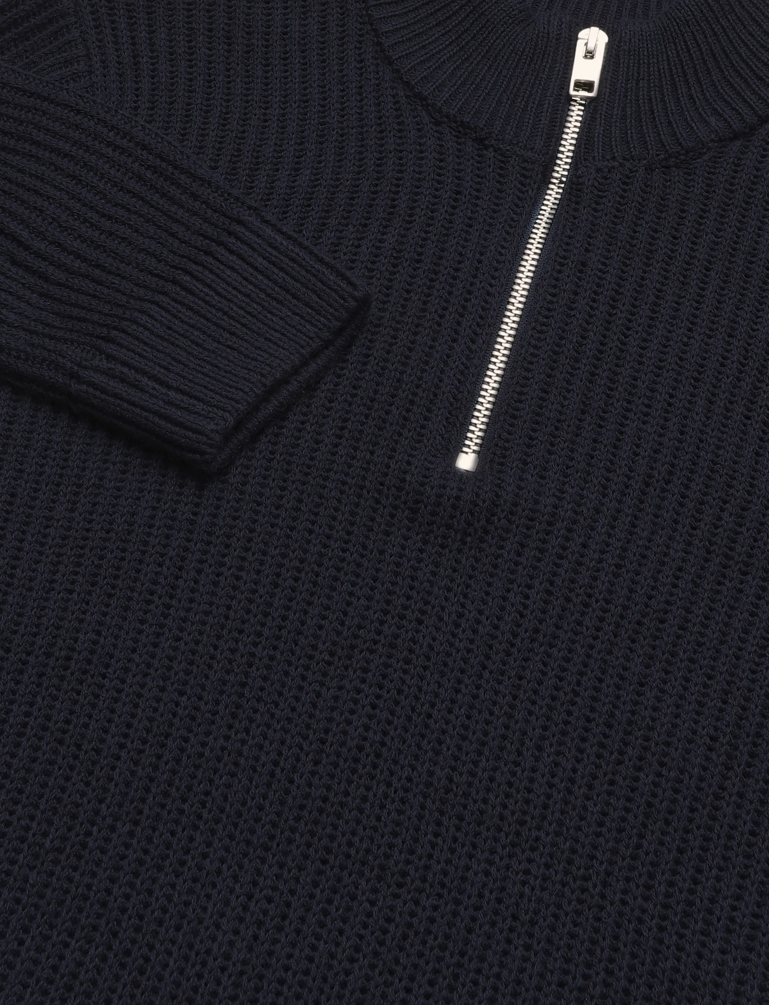Jack & Jones - JJPANNEL KNIT HALF ZIP AW26 JNR - pullover - navy blazer - 2