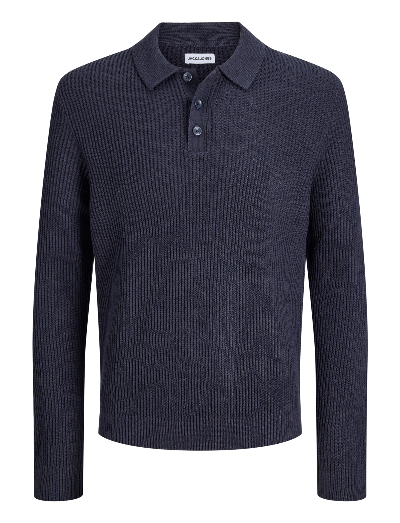 Jack & Jones JJPANNEL KNIT LS POLO AW26 JNR - Langärmelig poloshirt - NAVY BLAZER / navy