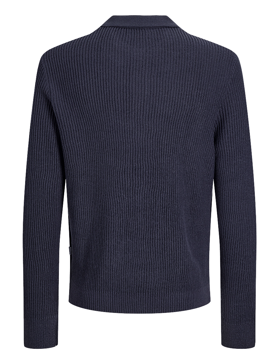 Jack & Jones - JJPANNEL KNIT LS POLO AW26 JNR - navy blazer - 1