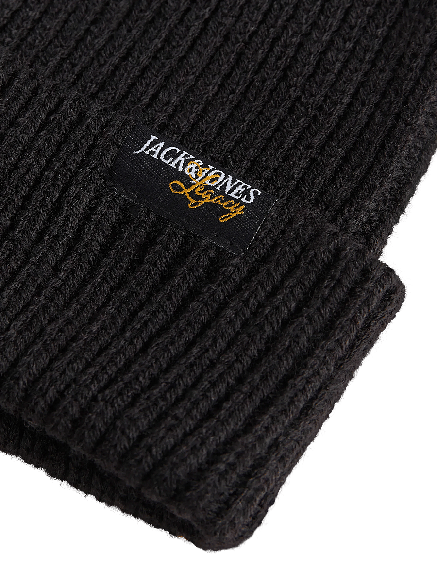 Jack & Jones - JACJADE BEANIE BF JNR - kootud mütsid - black - 2