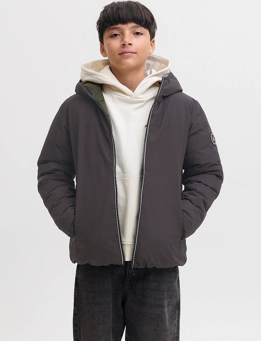 Jack & Jones - JJEBROOKLYN REVERSIBLE JACKET SN JNR - black - 0