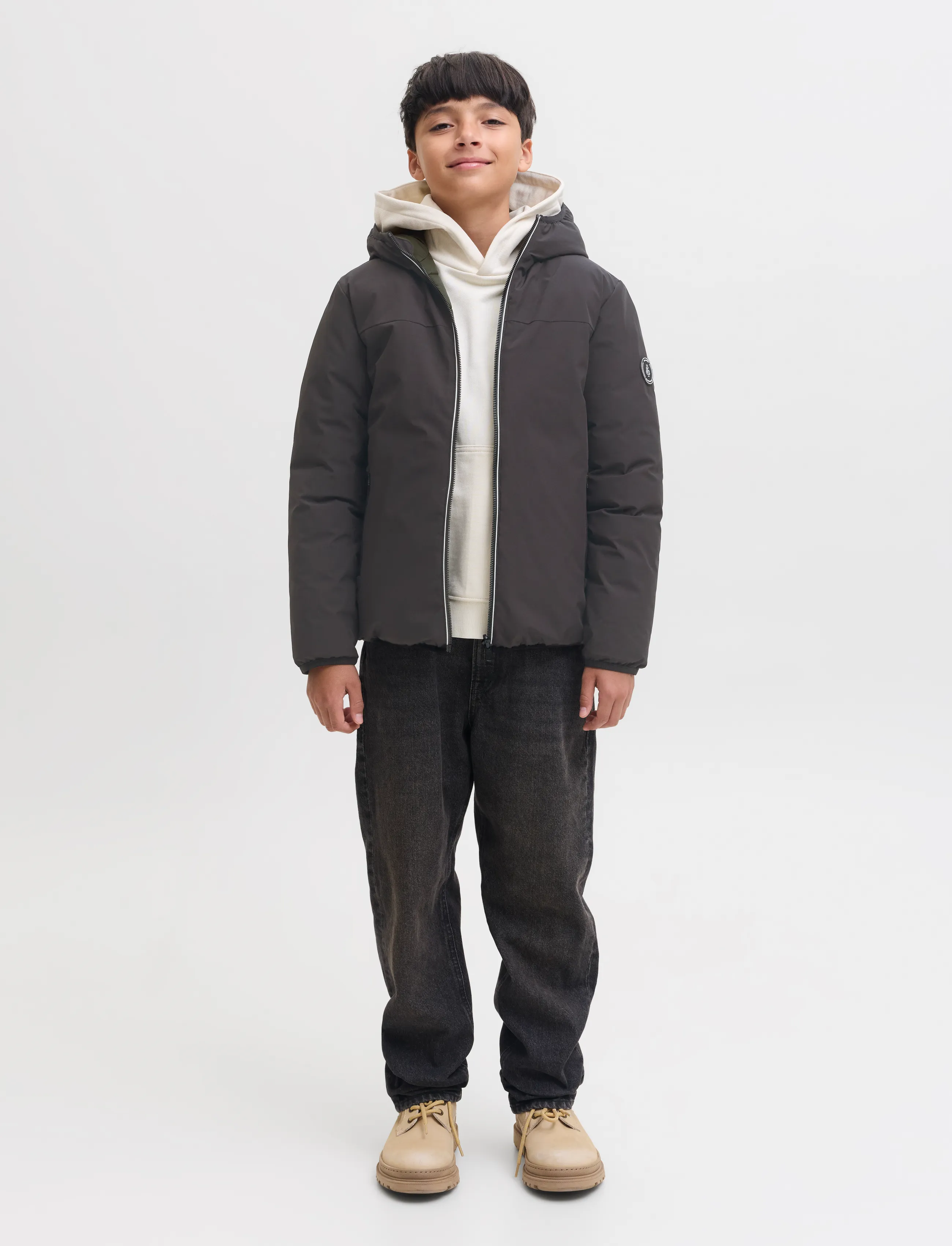 Jack & Jones - JJEBROOKLYN REVERSIBLE JACKET SN JNR - black - 4
