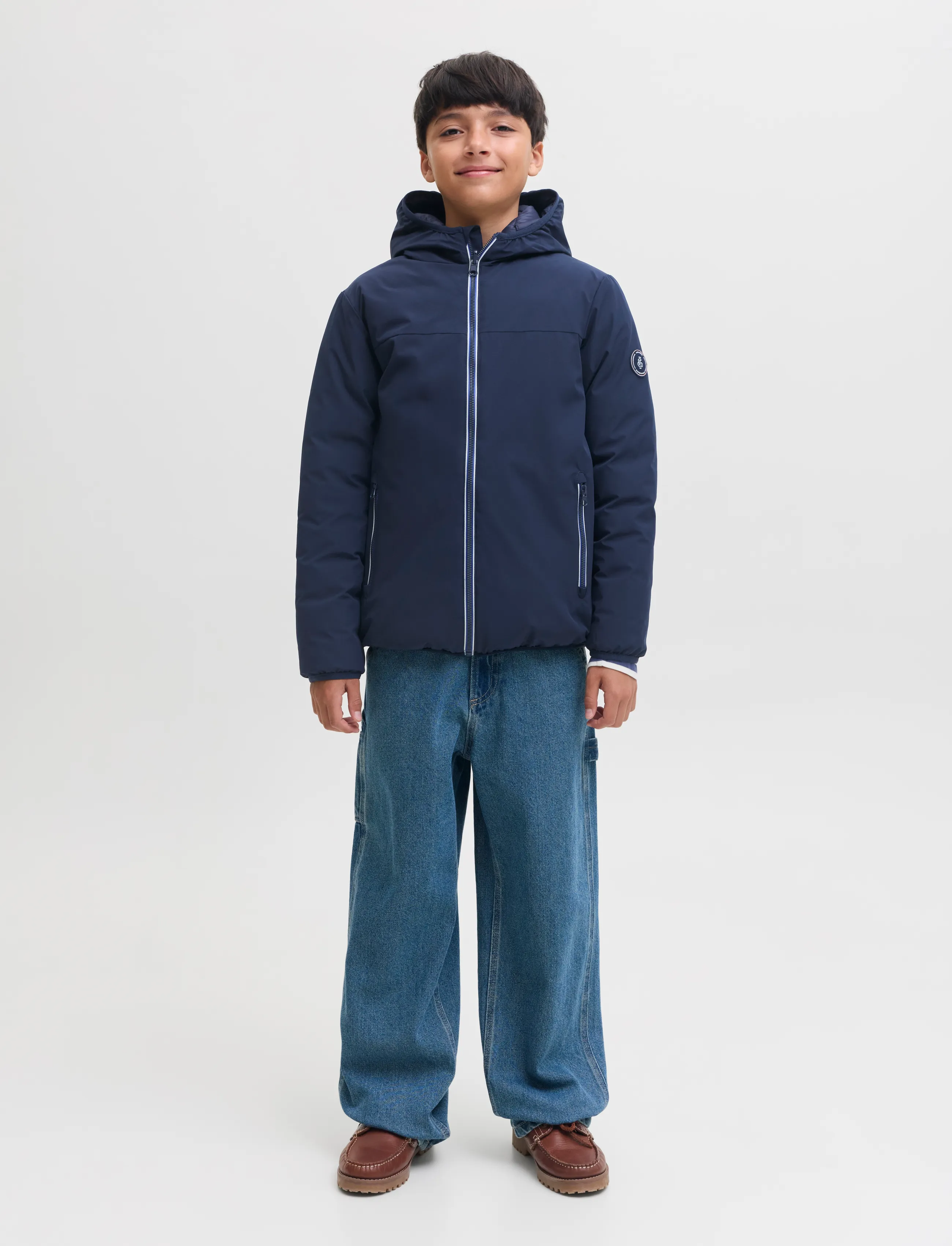 Jack & Jones - JJEBROOKLYN REVERSIBLE JACKET SN JNR - termojakker - navy blazer - 4