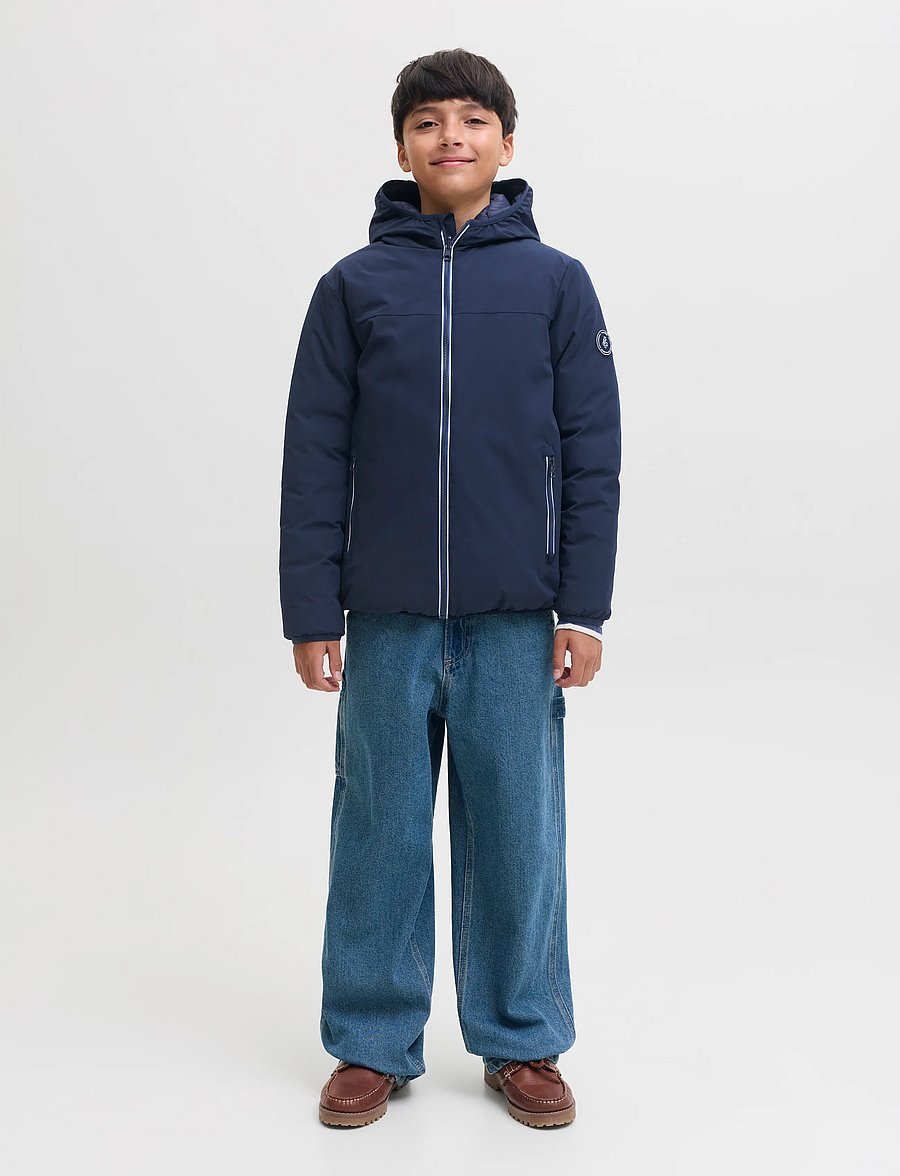 Jack & Jones - JJEBROOKLYN REVERSIBLE JACKET SN JNR - termojakker - navy blazer - 4