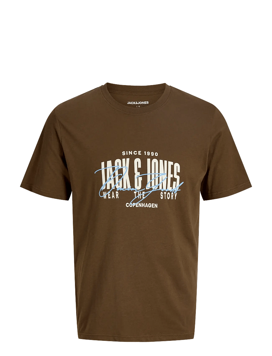 Jack & Jones - JJAERO TEE SS CREW NECK JNR - lühikeste varrukatega t-särgid - cocoa - 0