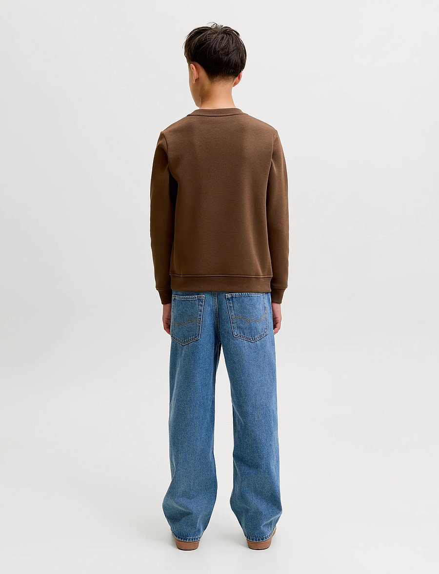 Jack & Jones - JJAERO SWEAT CREW NECK JNR - sweatshirts - cocoa - 3