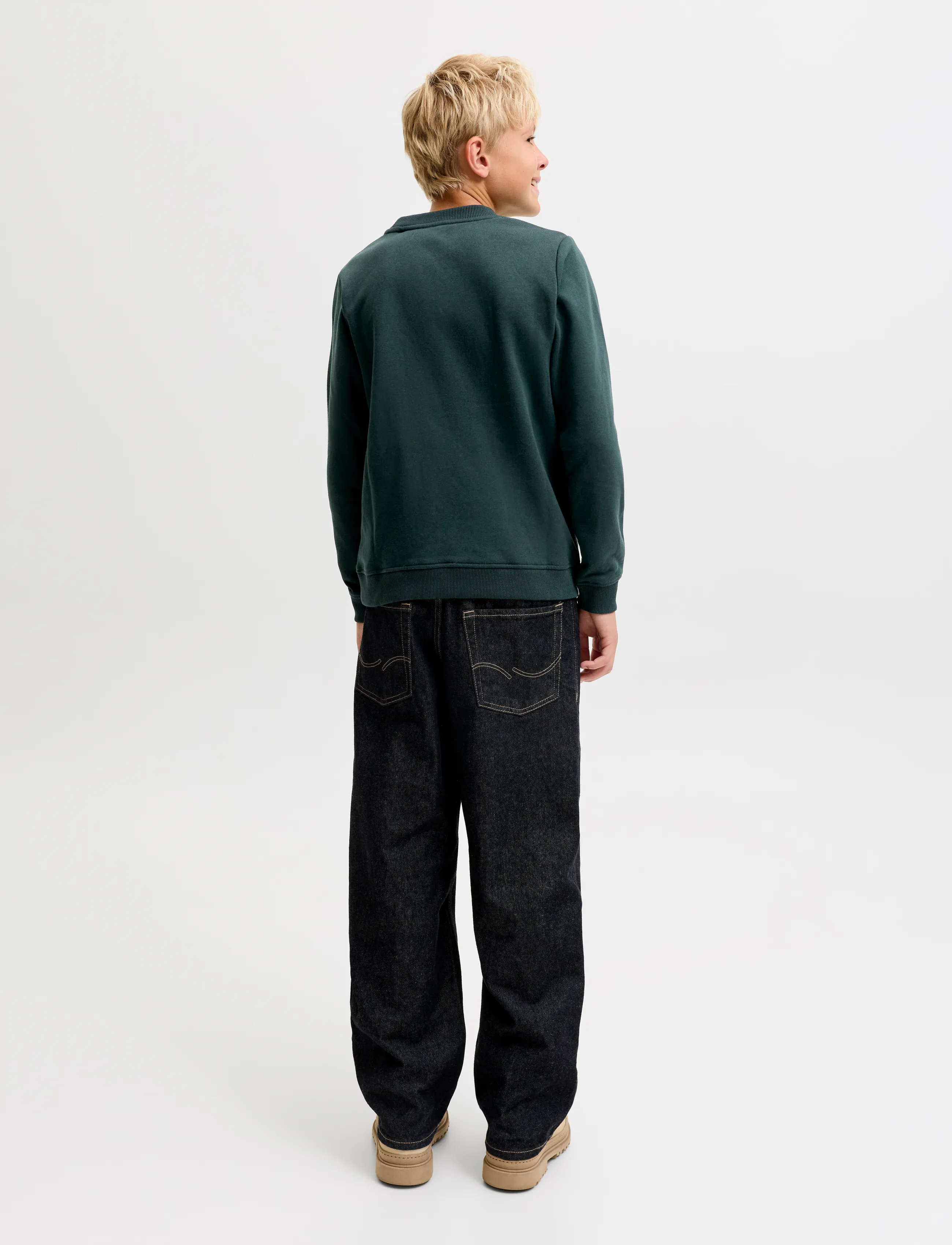 Jack & Jones - JJAERO SWEAT CREW NECK JNR - scarab - 3