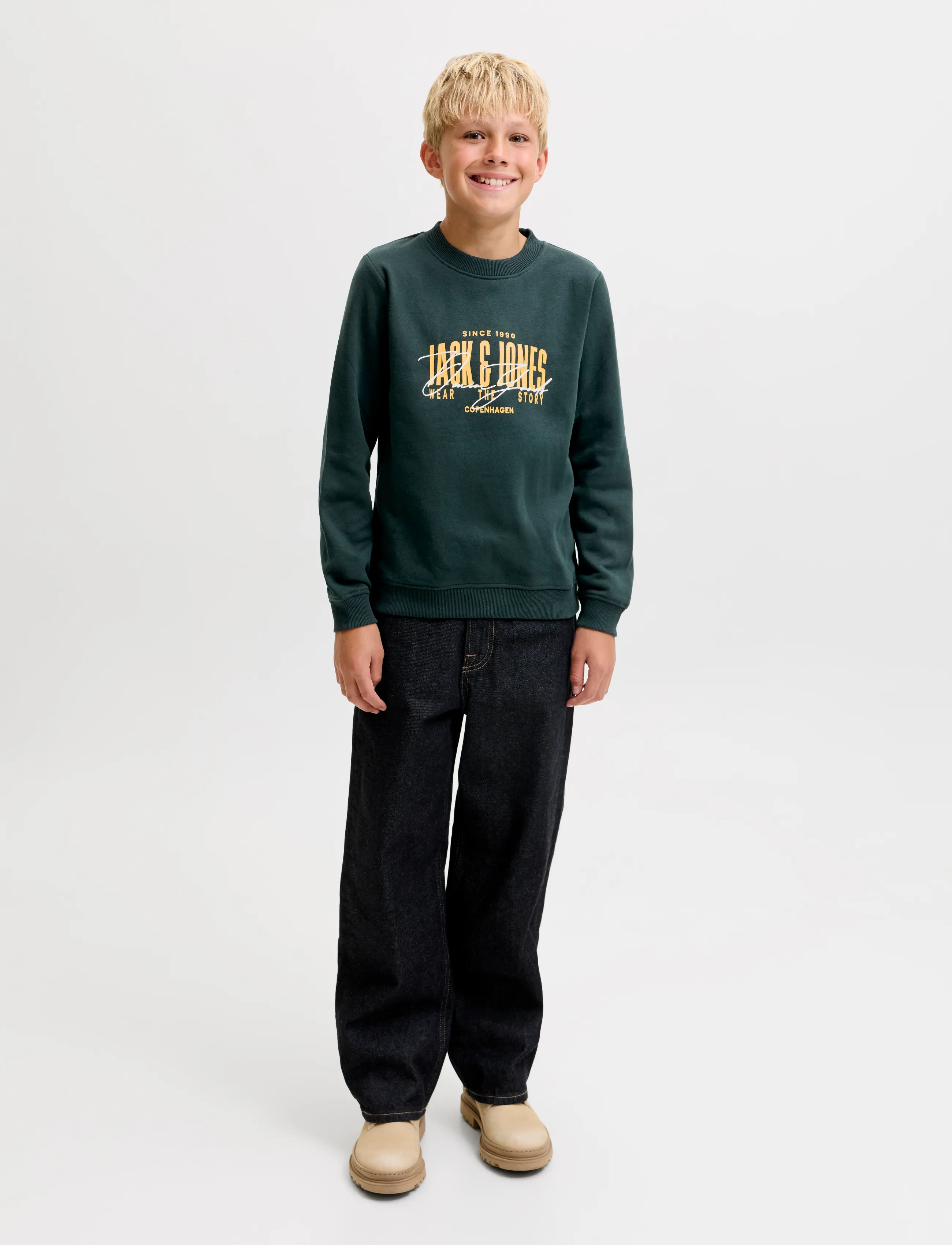 Jack & Jones - JJAERO SWEAT CREW NECK JNR - scarab - 4