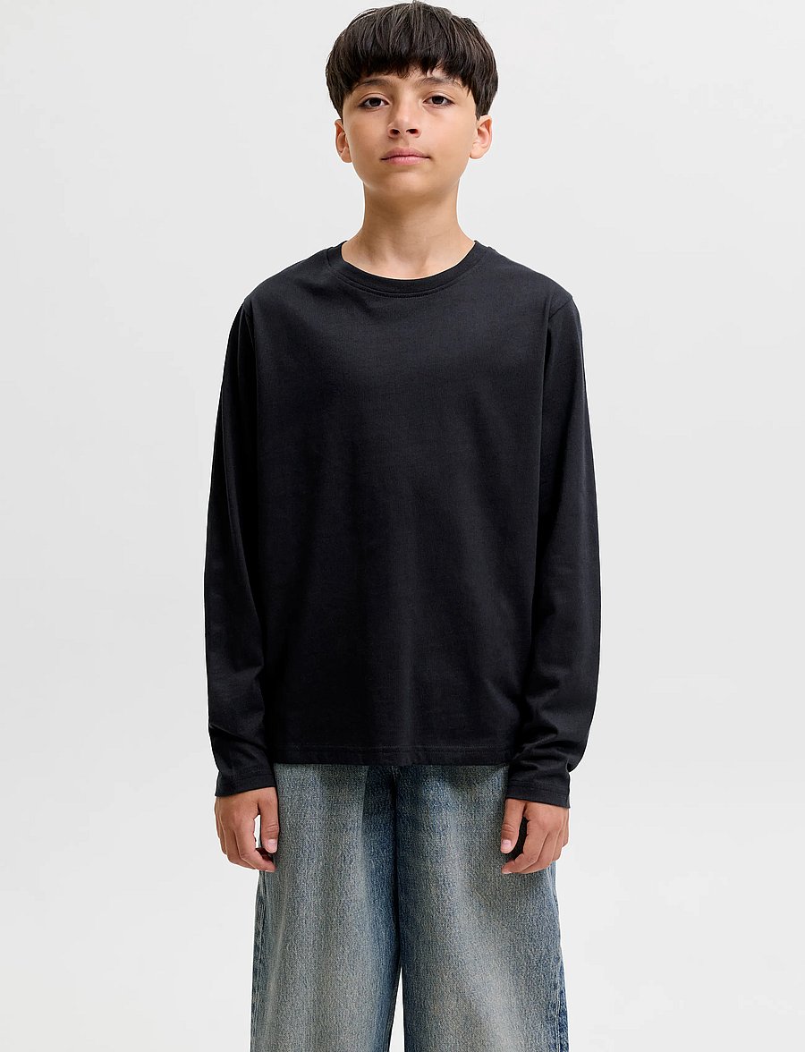 Jack & Jones - JJEORGANIC RLX TEE LS O-NECK NOOS JNR - t-shirts à manches longues - black - 0