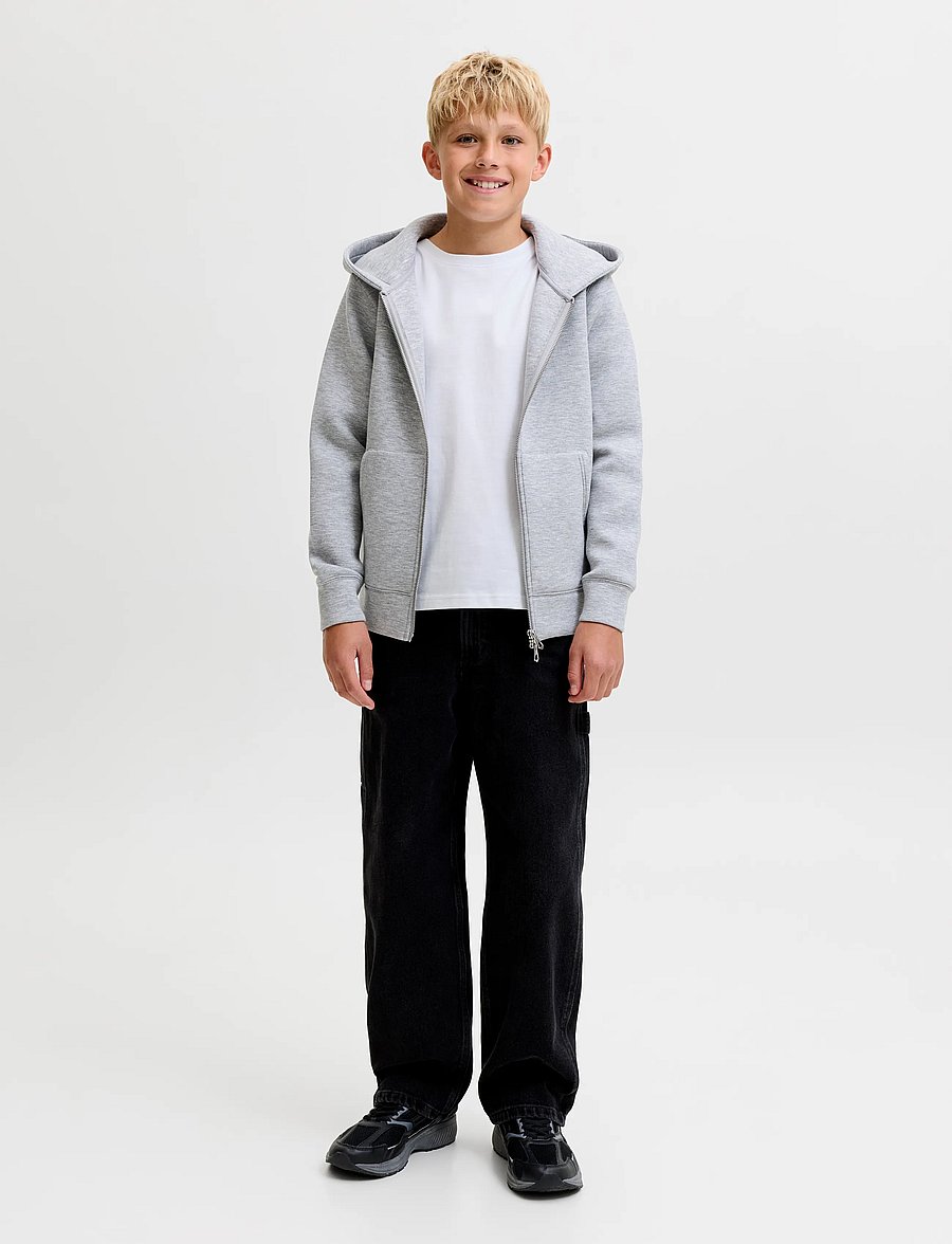 Jack & Jones - JJEORGANIC RLX TEE LS O-NECK NOOS JNR - langærmede t-shirts - bright white - 4