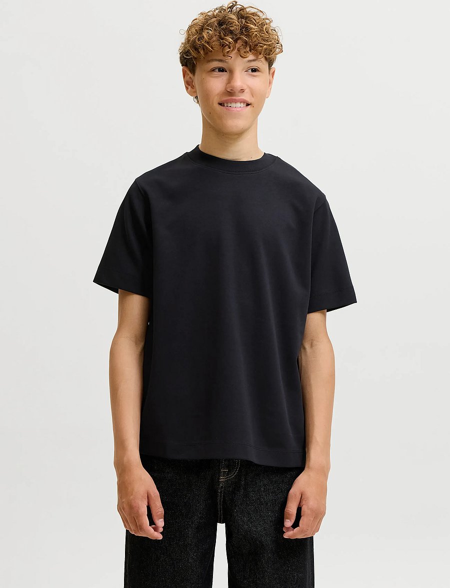 Jack & Jones - JJEBARRON TEE SS O-NECK NOOS JNR - black - 0