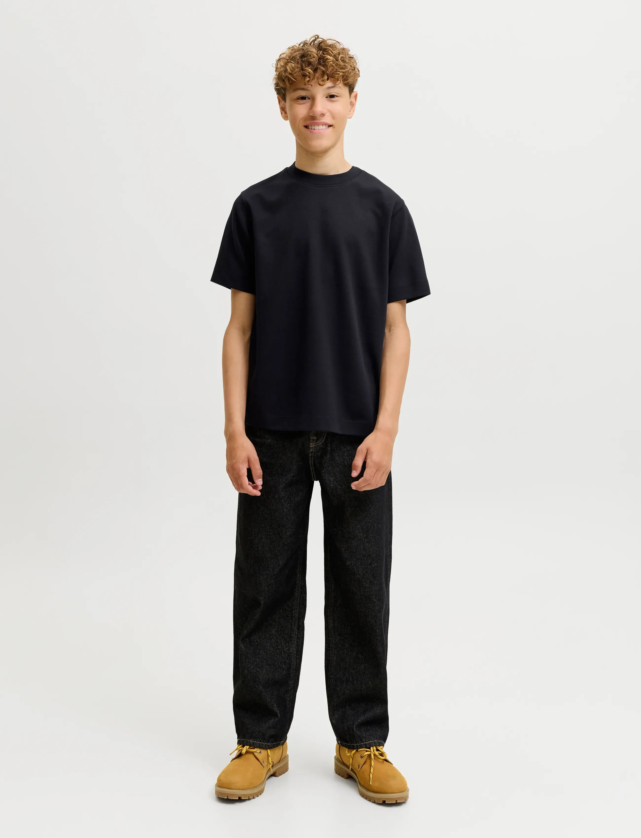 Jack & Jones - JJEBARRON TEE SS O-NECK NOOS JNR - black - 3