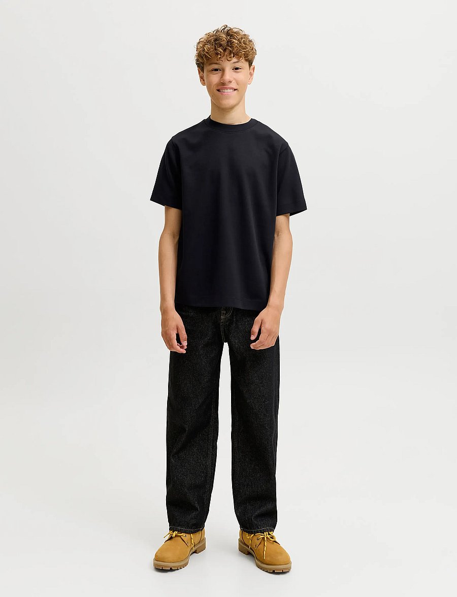Jack & Jones - JJEBARRON TEE SS O-NECK NOOS JNR - black - 3