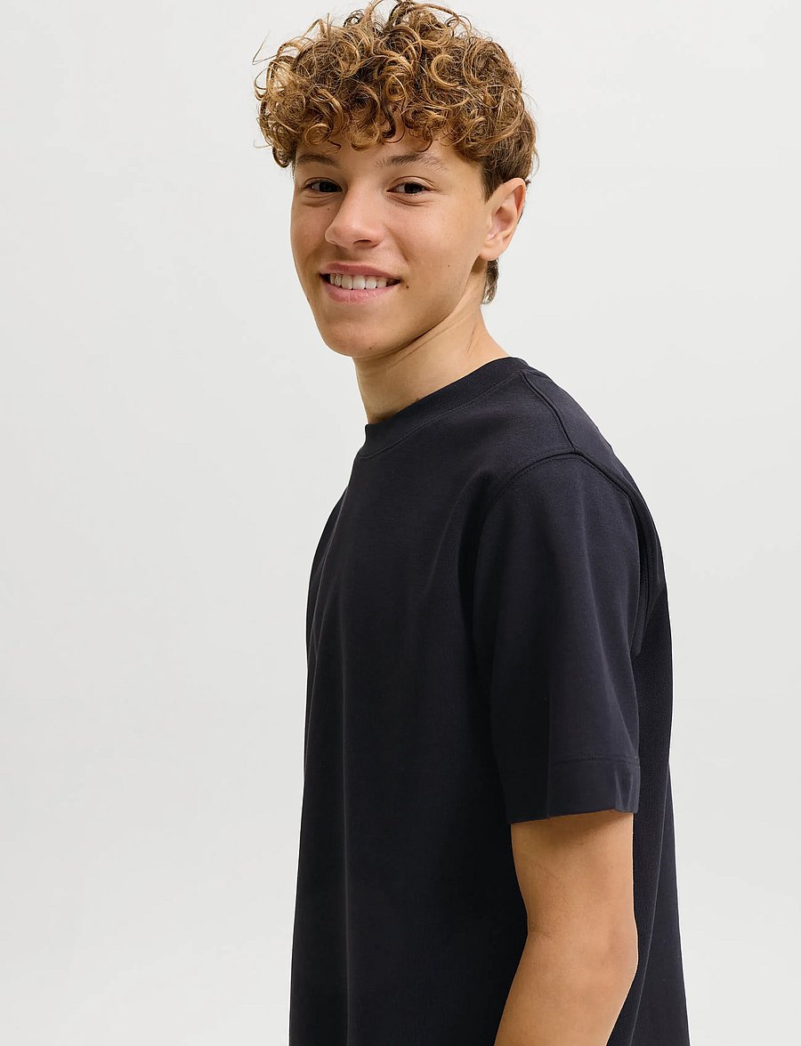 Jack & Jones - JJEBARRON TEE SS O-NECK NOOS JNR - black - 5