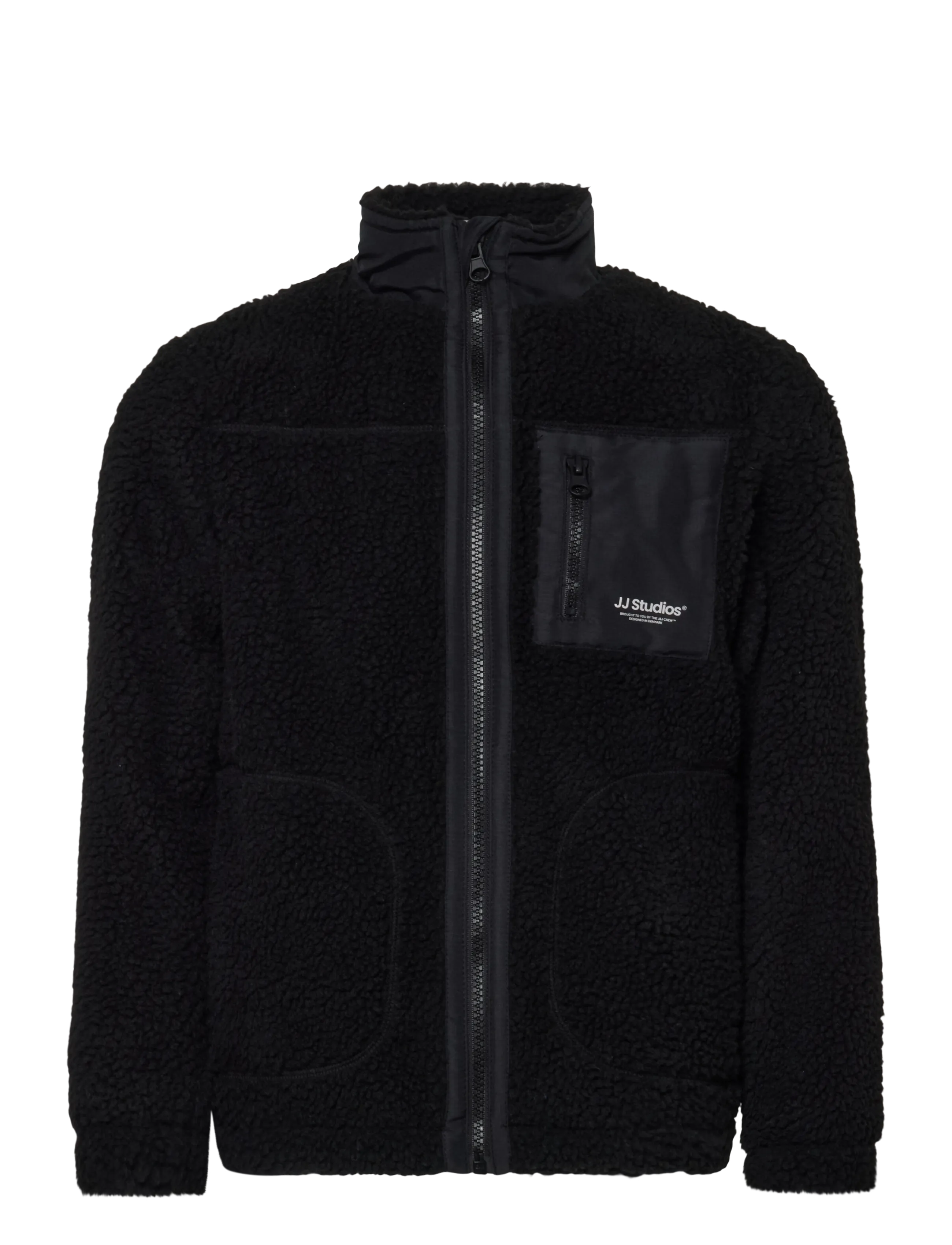 Jack & Jones JJESOHO TEDDY JACKET AW26 SN JNR - Fleecetøj - BLACK / black