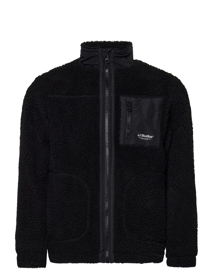 Jack & Jones - JJESOHO TEDDY JACKET AW26 SN JNR - fleecejackor - black - 1