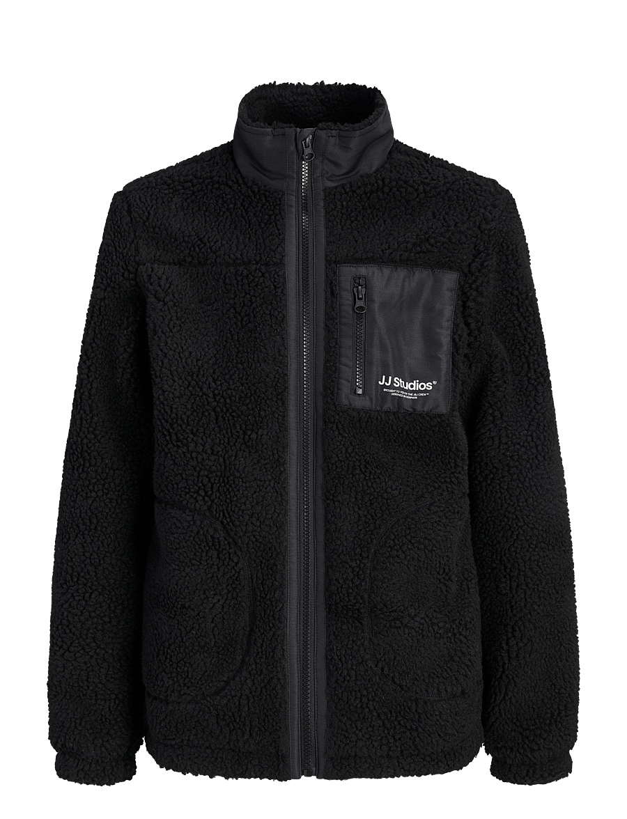 Jack & Jones - JJESOHO TEDDY JACKET AW26 SN JNR - fleecejacken - black - 1