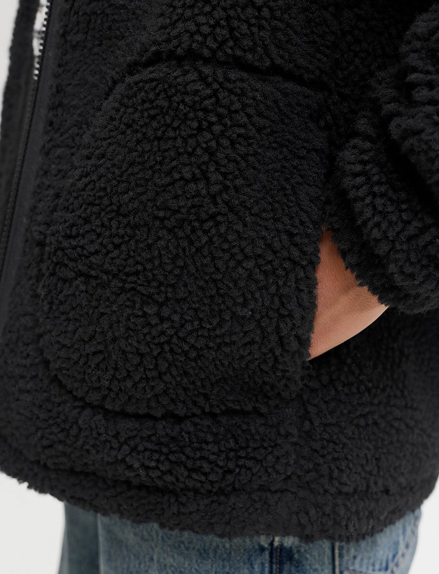 Jack & Jones - JJESOHO TEDDY JACKET AW26 SN JNR - fleecejacken - black - 4