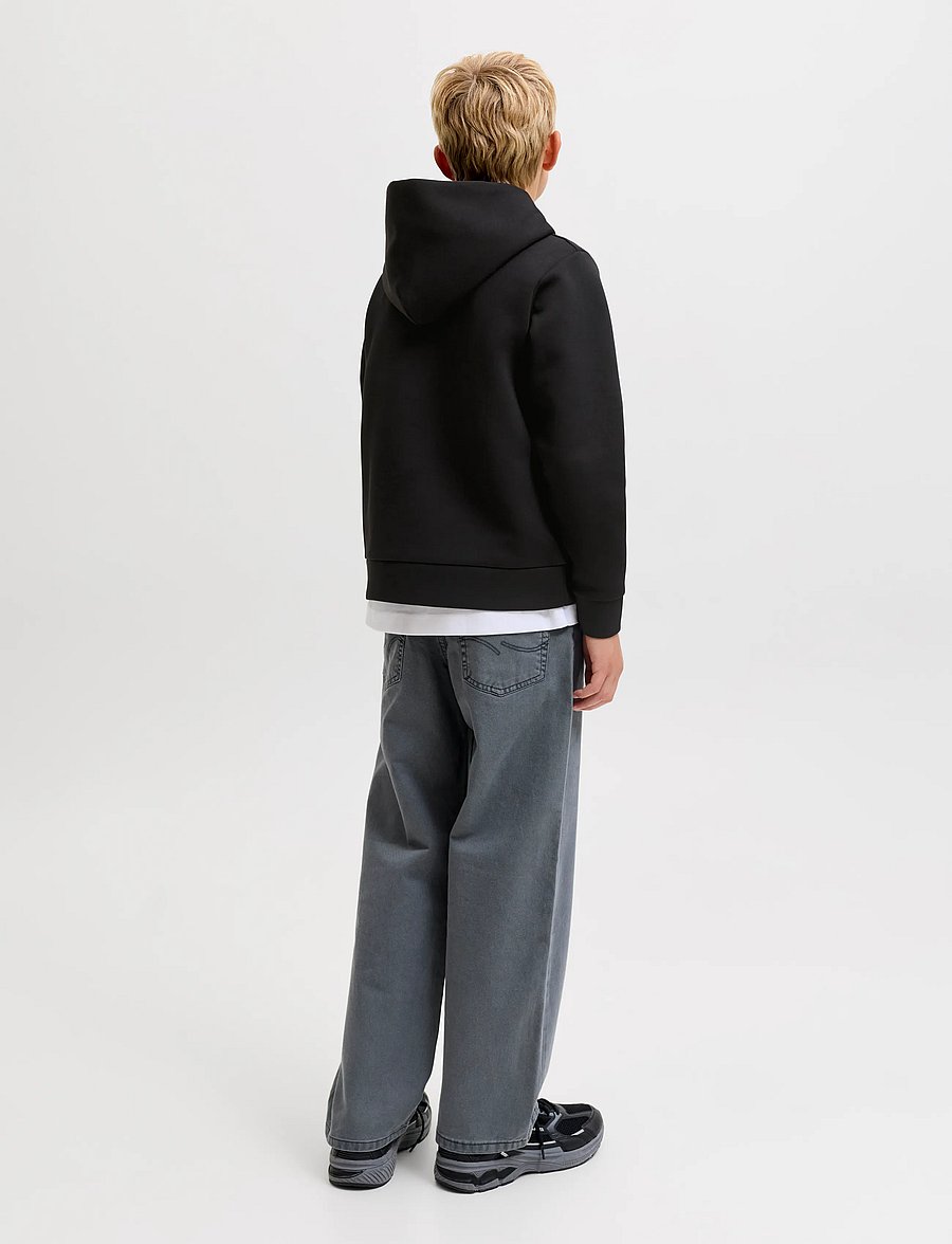 Jack & Jones - JJEBARRON SWEAT HOOD NOOS JNR - kapuutsiga pusad - black - 2