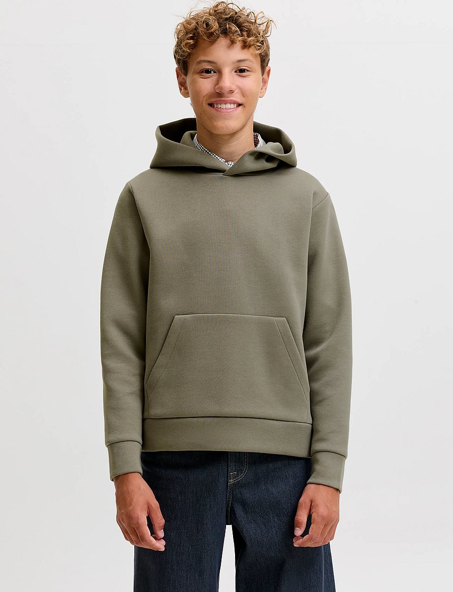 Jack & Jones - JJEBARRON SWEAT HOOD NOOS JNR - vetiver - 0