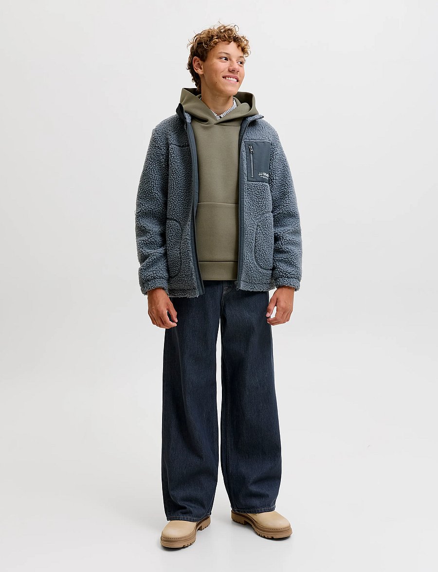 Jack & Jones - JJEBARRON SWEAT HOOD NOOS JNR - vetiver - 4