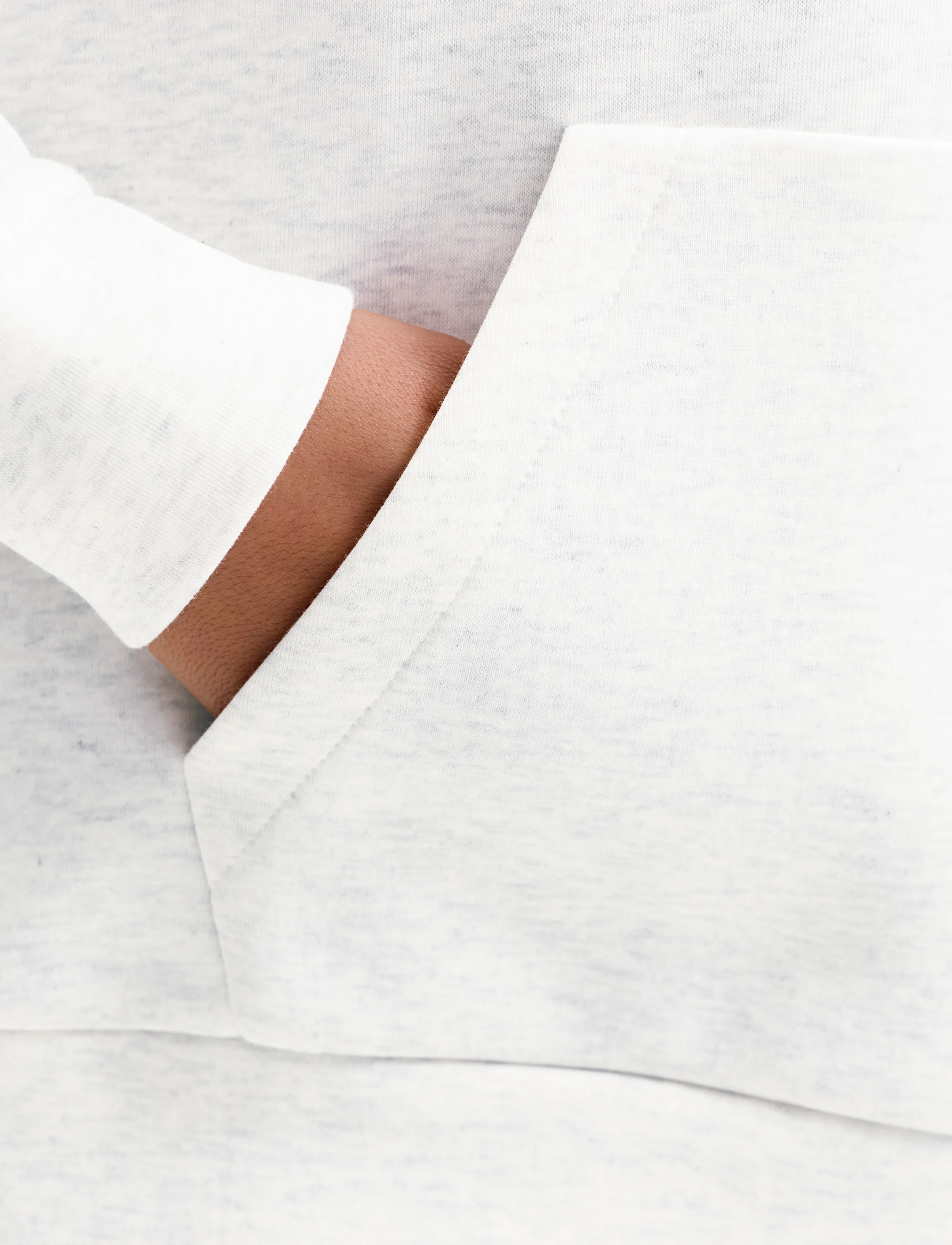 Jack & Jones - JJEBARRON SWEAT HOOD NOOS JNR - huvtröjor - white melange - 4