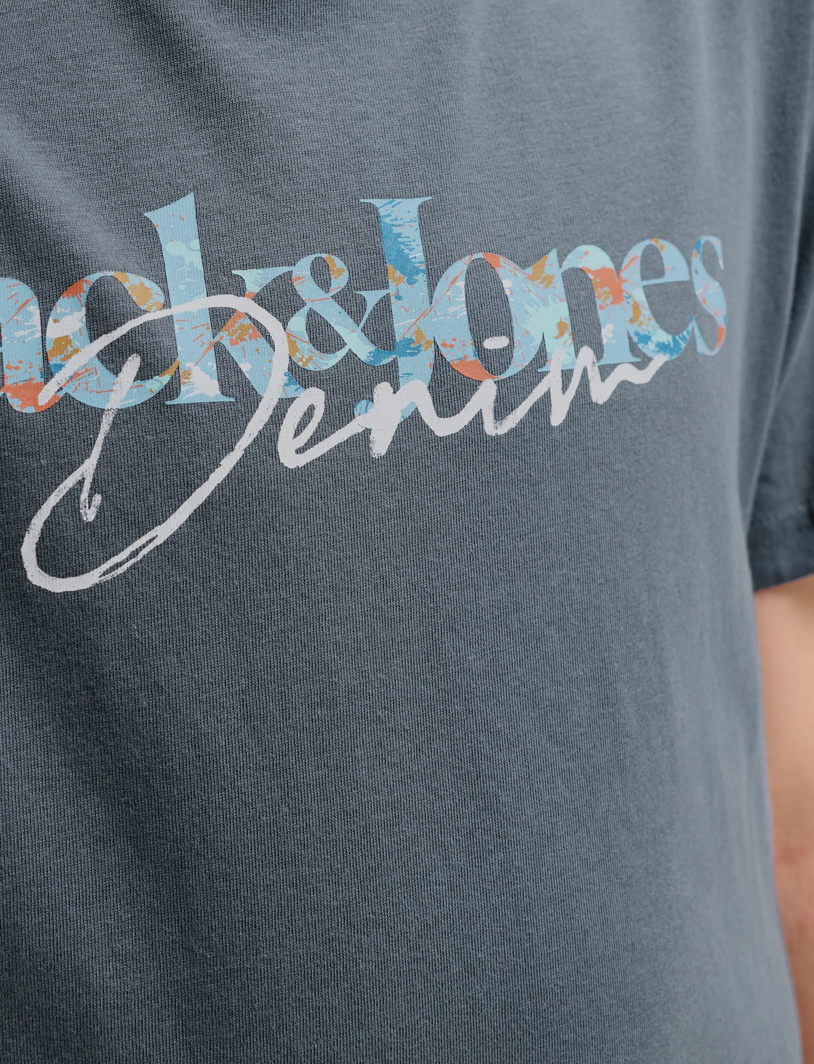 Jack & Jones - JJTOM TEE SS CREW NECK SN JNR - kortærmede t-shirts - turbulence - 5