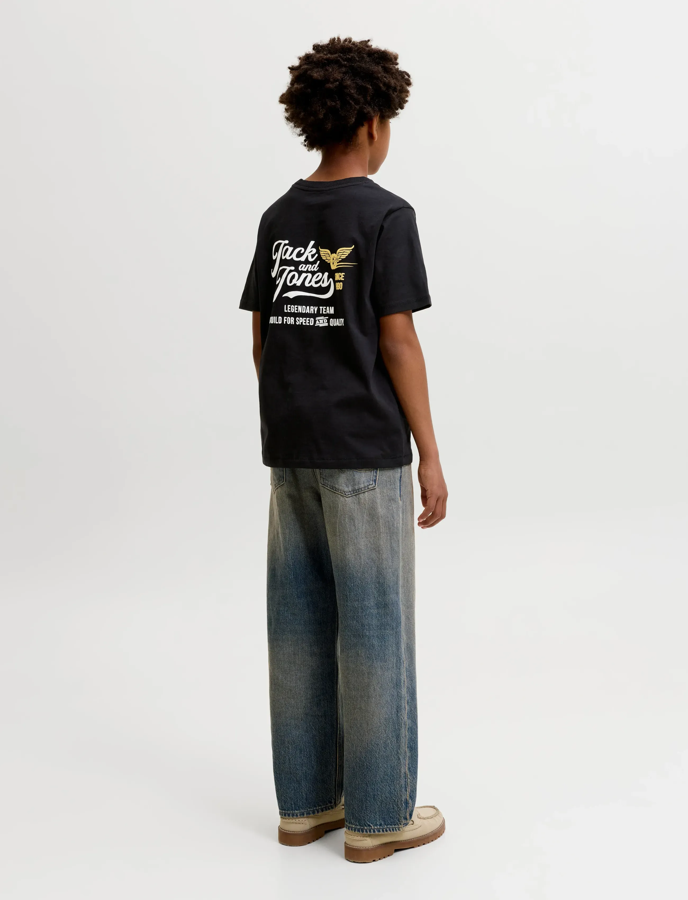 Jack & Jones - JJLEGEND TEE SS CREW NECK JNR - short-sleeved t-shirts - black - 3