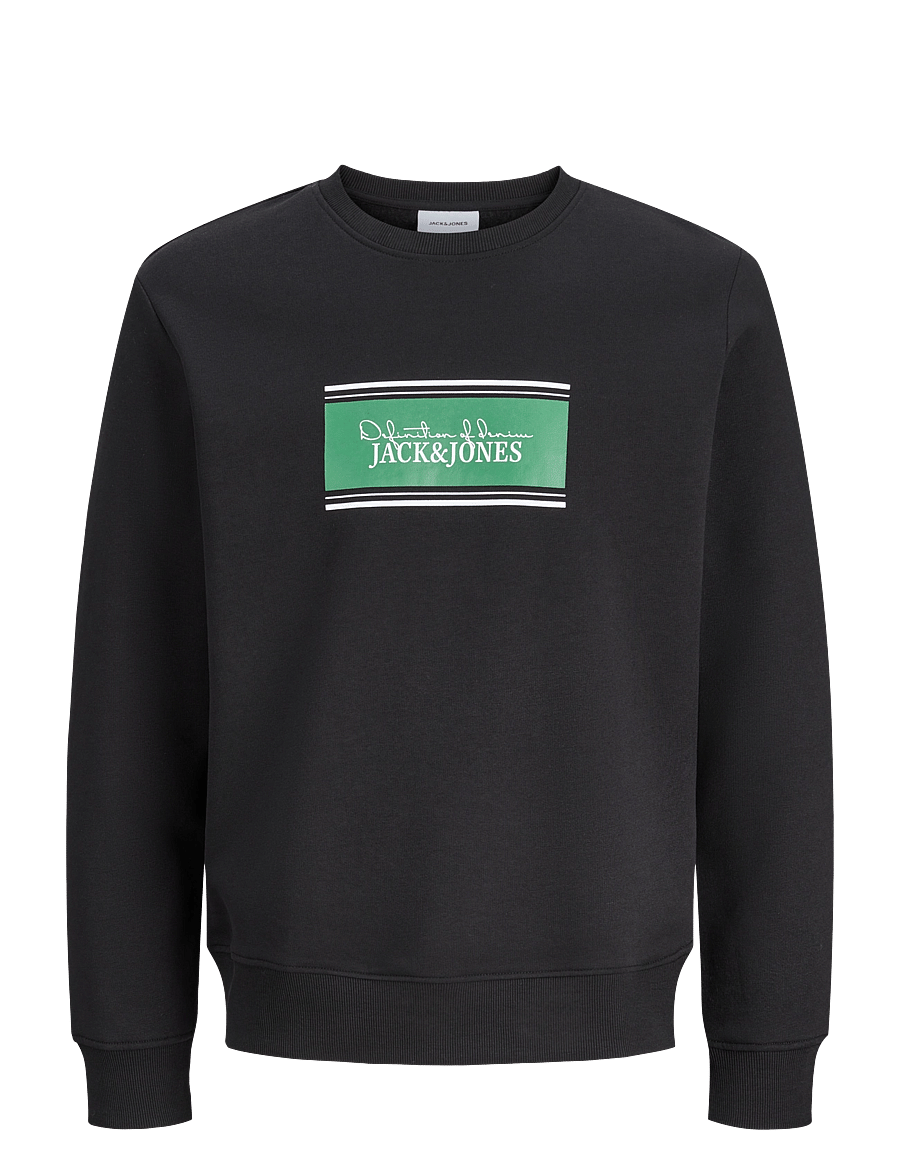 Jack & Jones - JJBUSTER SWEAT CREW NECK BTS JNR - sweatshirts - black - 0