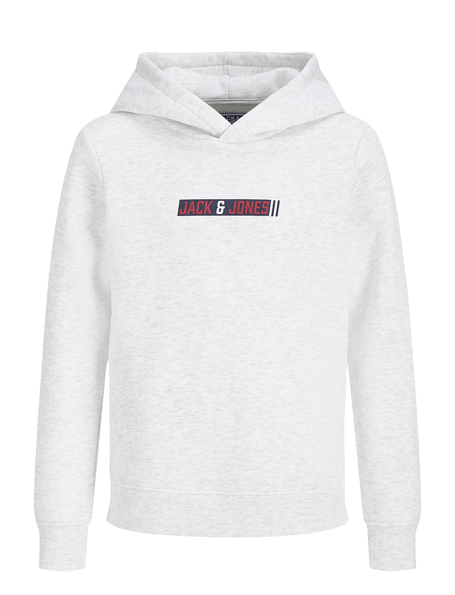 Jack & Jones - JJMUNK SWEAT HOOD JNR - white melange - 0